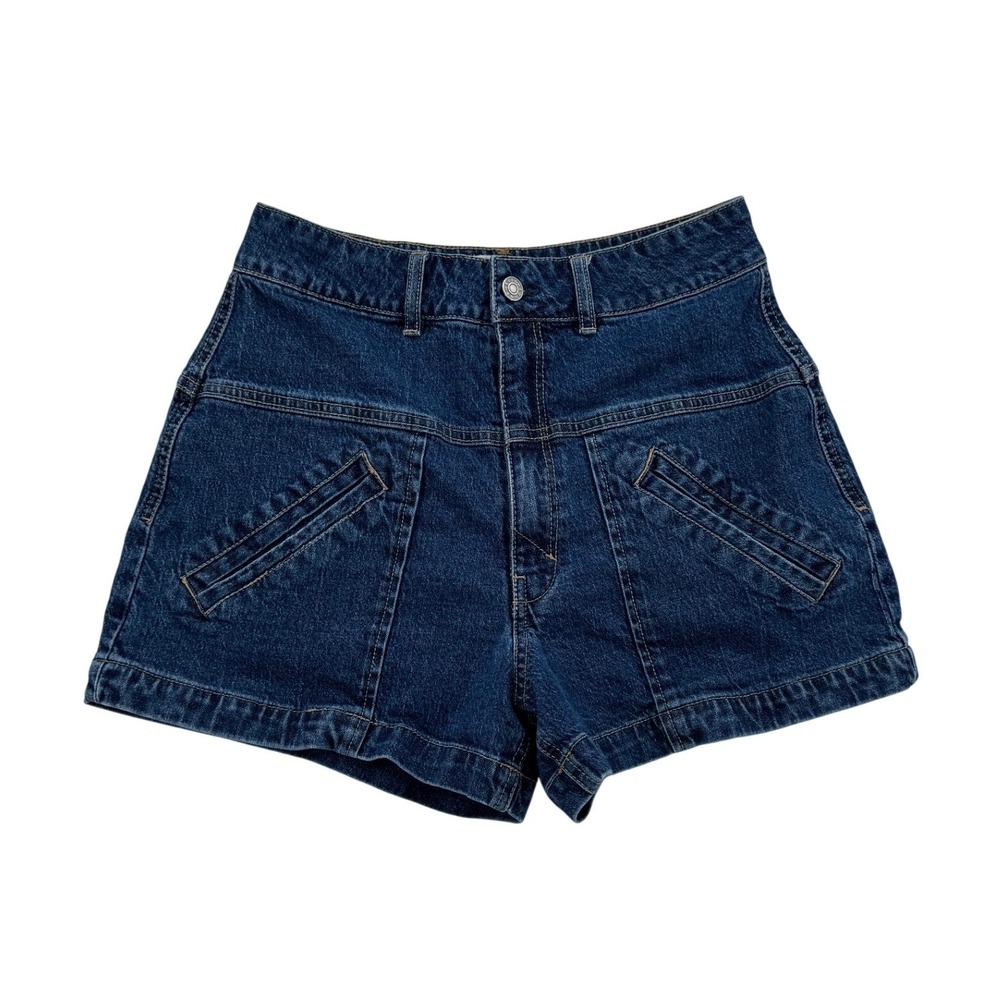 Unpublished Nora Flex Shorts Womens 30 Dark Blue Excellent High Rise Denim